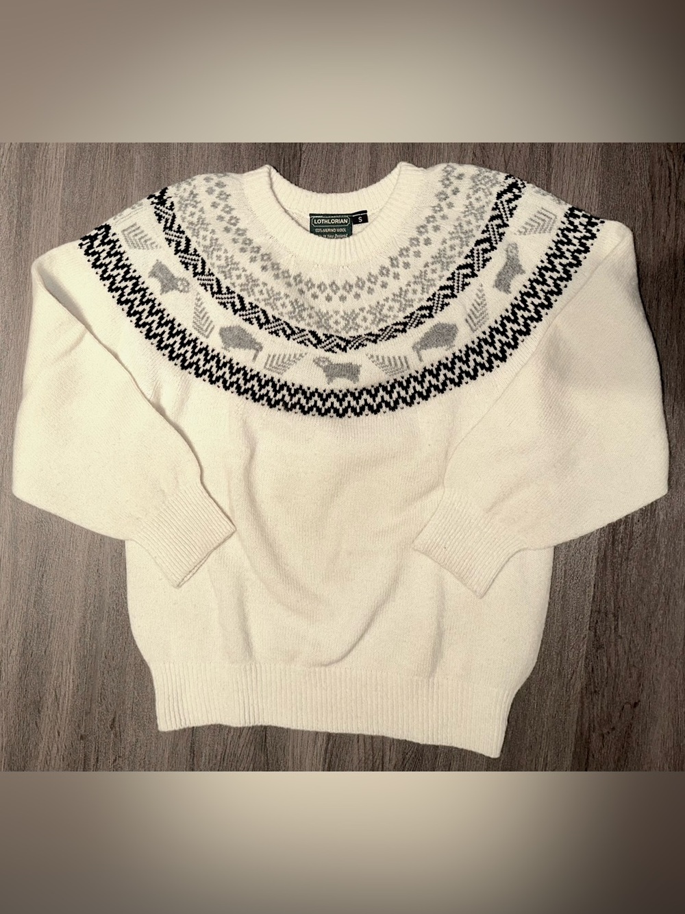 Vintage New Zealand 100% Merino Wool 90s Fair Isle Sweater - Size Small